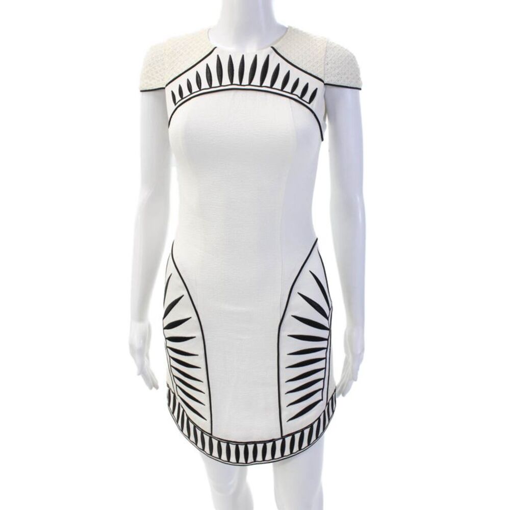 Blessed Are The Meek Womens Cap Sleeve Zippered Mini Dress White Size 0